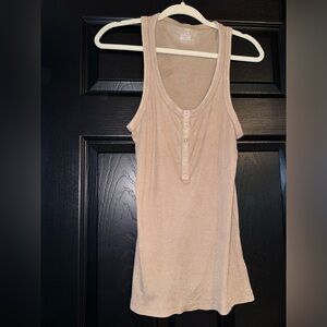 Aerie brown Henley tank top - size large